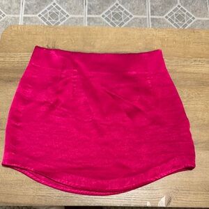 M Zara Pink High-Low Bubble Mini Skirt